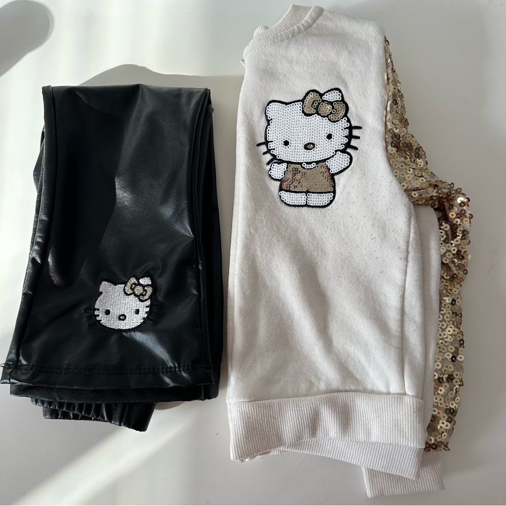 Hello Kitty Sequin Zip Up and Faux Leather Set | Toddler